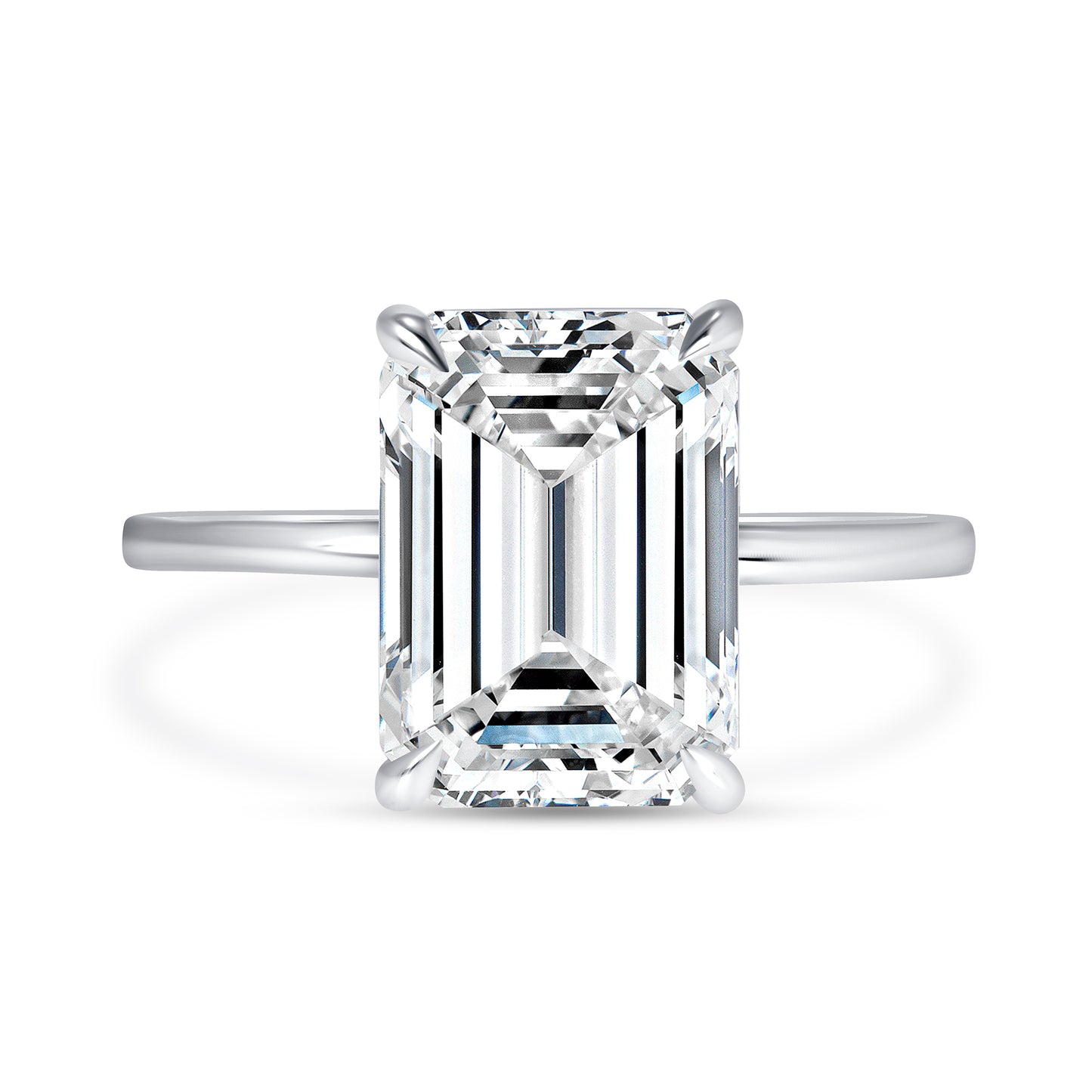 Emerald Cut Solitaire Engagement Ring