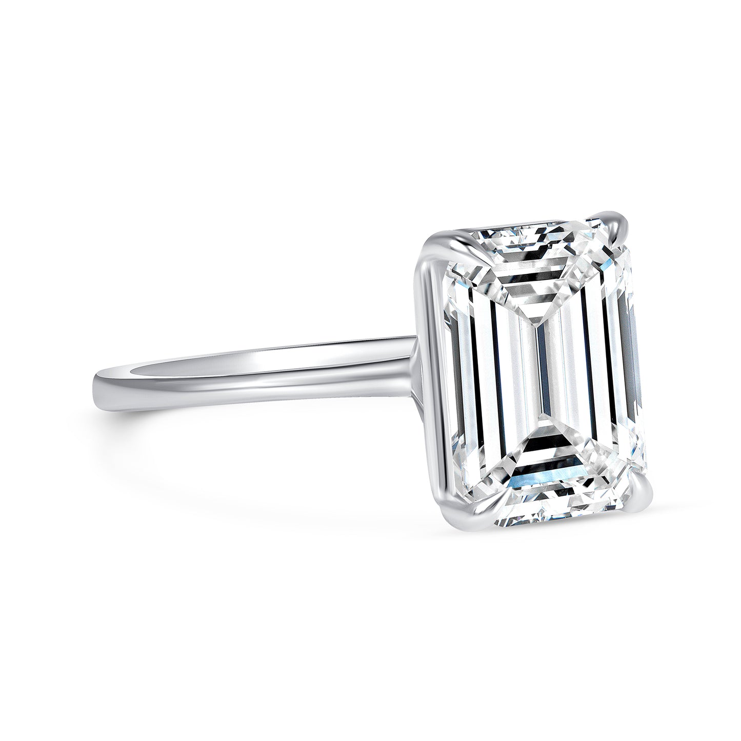Emerald Cut Solitaire Engagement Ring