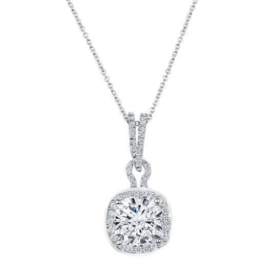 Luminous Round Cut Diamond Necklace