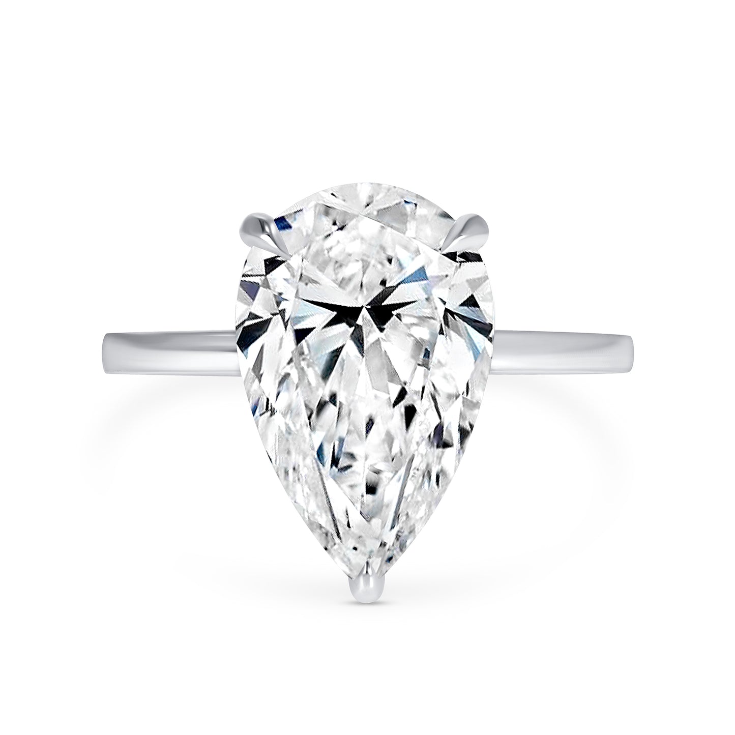 Pear Cut Solitaire Engagement Ring