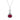Horizontal Oval Cut 1 3/4 Carat Lab Grown Ruby & Diamond Necklace