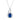 Oval Cut 1 3/4 Carat Lab Grown Sapphire & Diamond Necklace