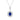 Ocean's Depth 2.40 Carat Lab Grown Sapphire & Diamond Necklace